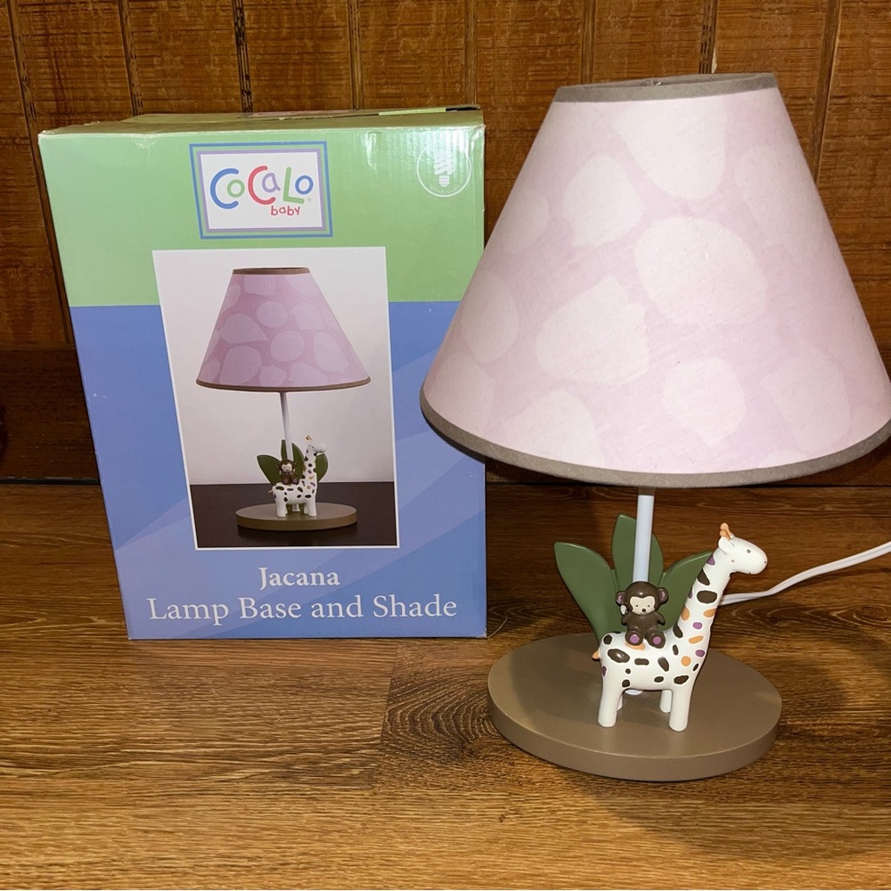 CoCaLo Baby Jacana Lamp Base and Shade Monkey and Giraffe